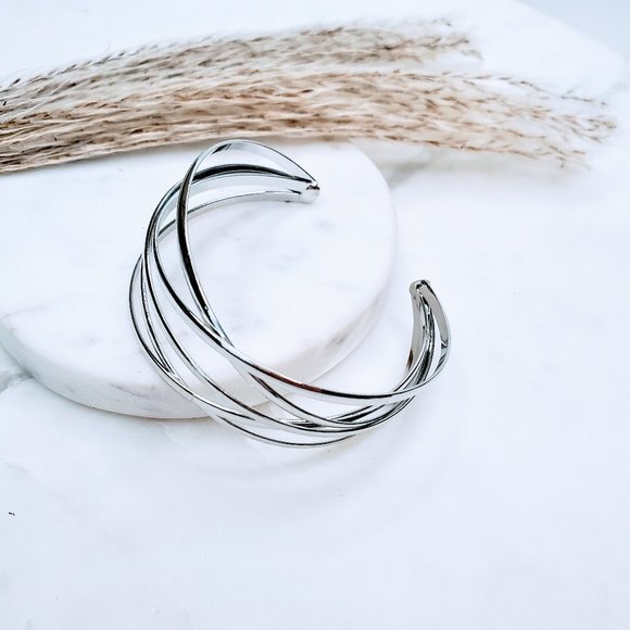 5 for $25 Silver Color Statement Bracelet - Picture 5 of 7